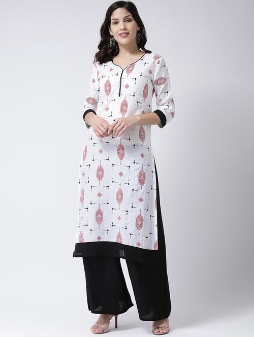 printed kurta palazzo set - 17413551 - Very Small Image - 1