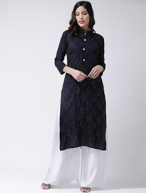 embroidered kurta palazzo set - 17413562 - Very Small Image - 1