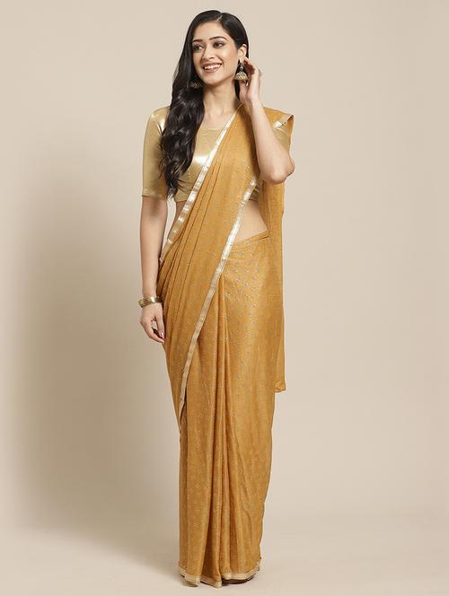 floral printed saree with blouse - 17413914 - Very Small Image - 1
