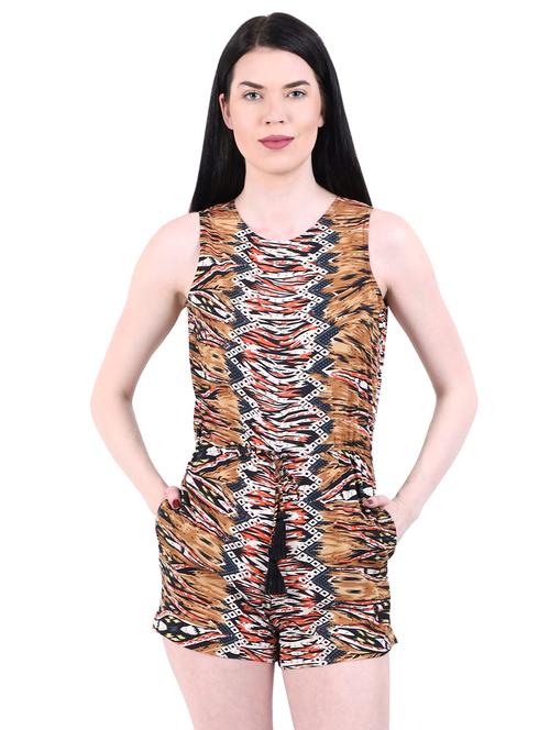 tie front abstract romper - 17414013 - Very Small Image - 1