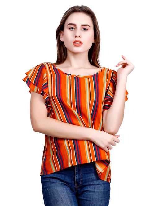 round neck striped top - 17414031 - Very Small Image - 1