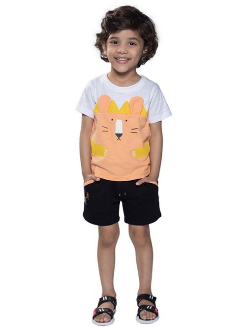 orange cotton blend shorts set - 17414312 - Very Small Image - 1