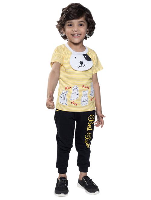 yellow cotton blend full length sets - 17414317 - Very Small Image - 1