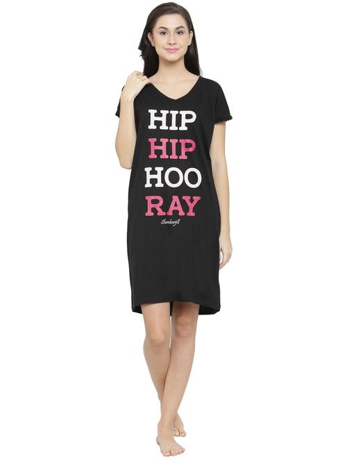 v-neck printed sleepshirt - 17414827 - Very Small Image - 1