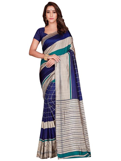 striped printed saree - 17415370 - Very Small Image - 1