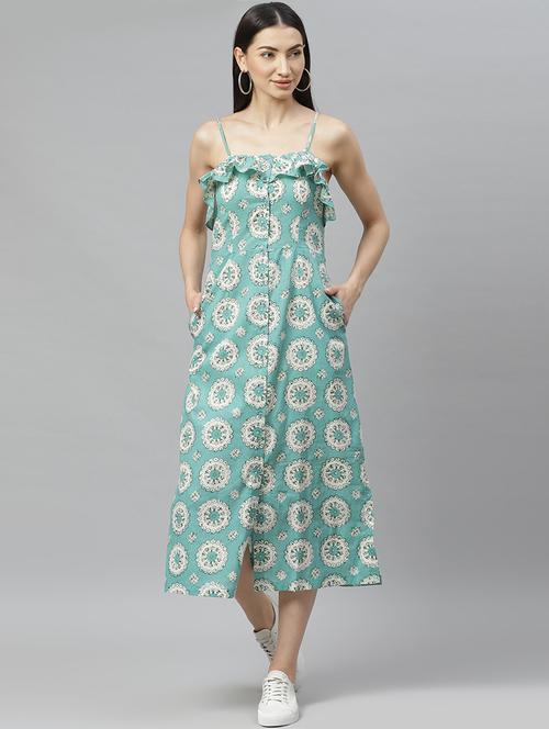 cami neck floral a-line dress - 17415441 - Very Small Image - 1