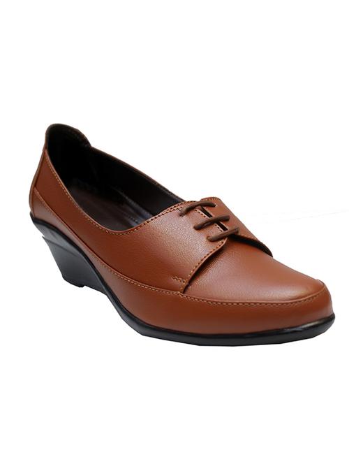 tan lace-up wedges - 17415569 - Very Small Image - 1