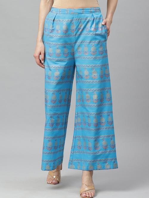 floral print flared palazzo - 17415683 - Very Small Image - 1