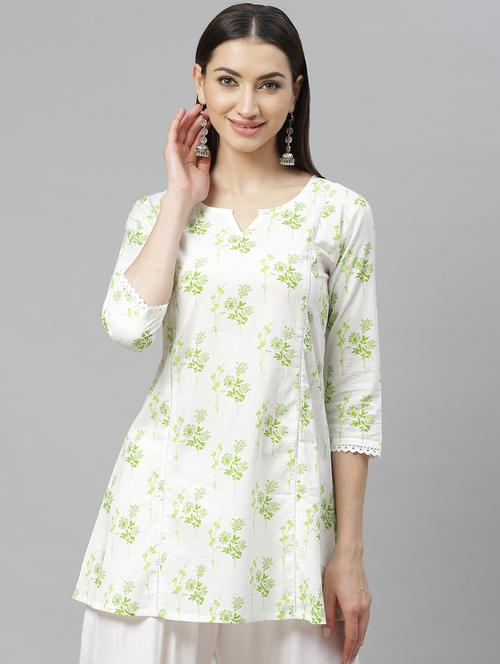 floral a-line kurti - 17415700 - Very Small Image - 1