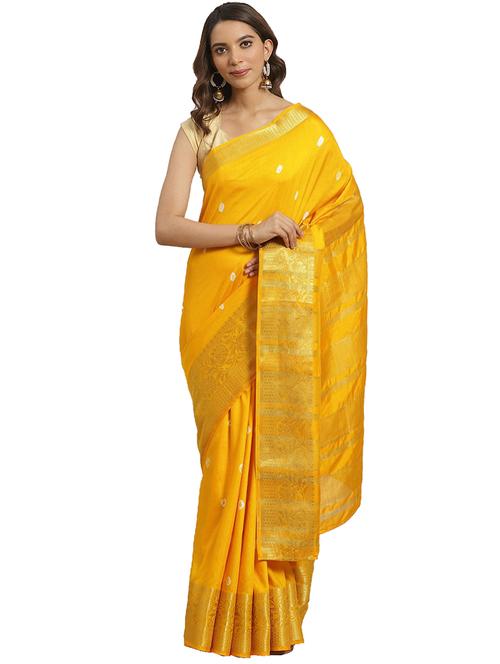 tie & dye woven saree - 17415919 - Very Small Image - 1