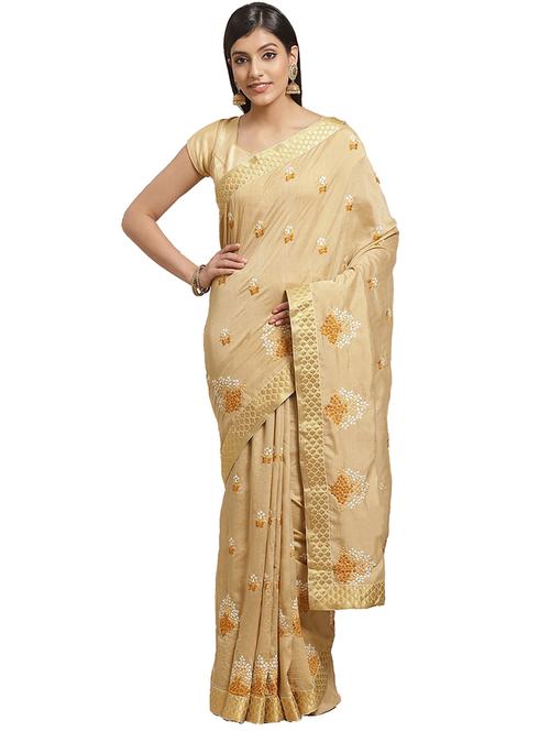 tonal embroidered saree - 17415961 - Very Small Image - 1