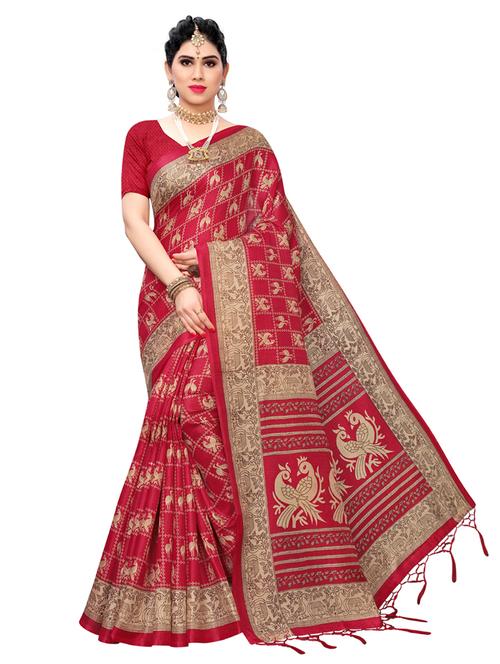 conversational printed saree with blouse - 17416449 - Very Small Image - 1