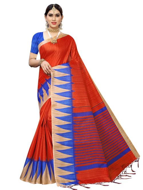 solid printed saree - 17416465 - Very Small Image - 1