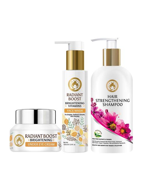 mom & world skin & face care | under eye cream 30g + face wash 100ml + hair strengthening shampoo 300ml - 17416498 - Very Small Image - 1