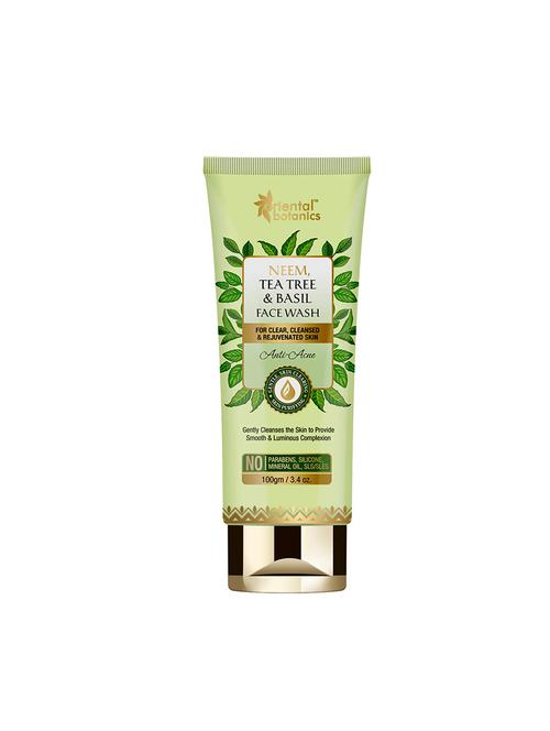 oriental botanics neem, tea tree and basil anti acne face wash 100ml - 17416518 - Very Small Image - 1