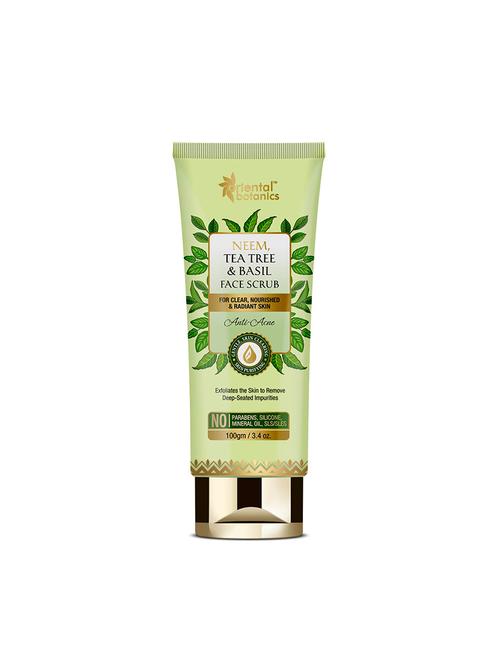 oriental botanics neem, tea tree and basil anti acne face scrub 100g - 17416525 - Very Small Image - 1