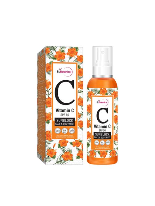 stbotanica vitamin c spf 50 sunblock face & body mist sunscreen uva/uvb pa+++, 120ml - 17416534 - Very Small Image - 1