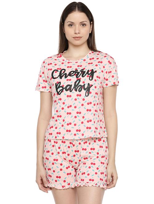 printed shorts nightwear set - 17416719 - Very Small Image - 1