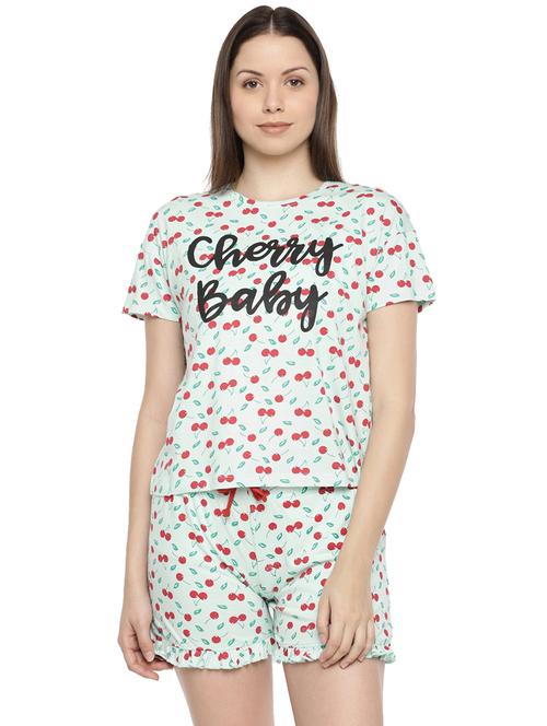 printed shorts nightwear set - 17416720 - Very Small Image - 1