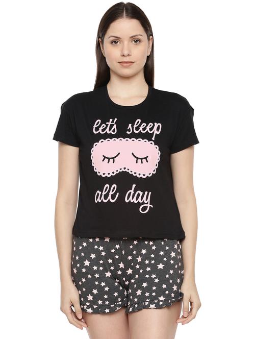 printed shorts nightwear set - 17416723 - Very Small Image - 1