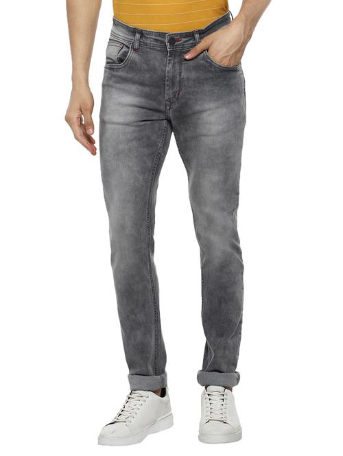 grey heavy washed denim jeans - 17417470 - Very Small Image - 1