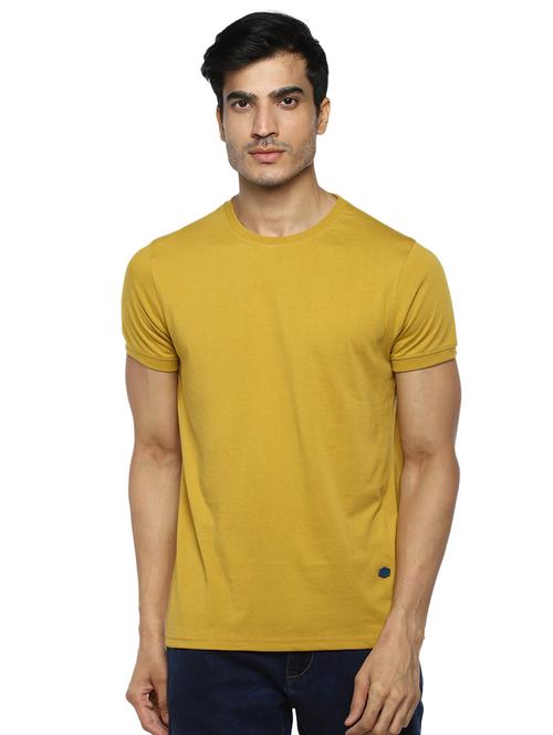 mustard solid t-shirt - 17417523 - Very Small Image - 1