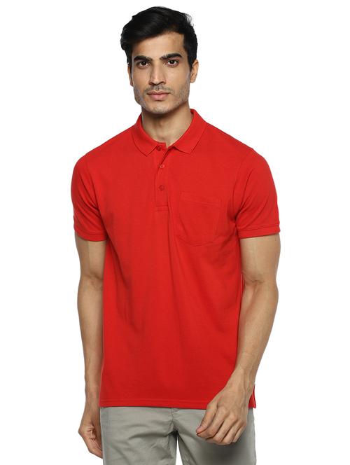 red solid polo t-shirt - 17417532 - Very Small Image - 1