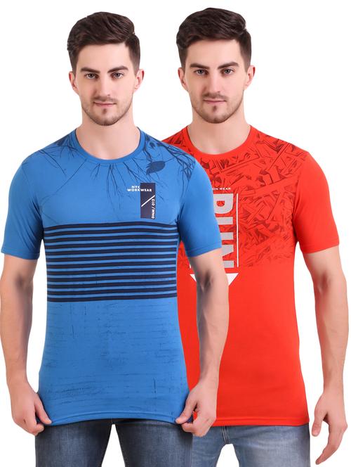 multi colored printed t-shirts combo - 17417734 - Very Small Image - 1