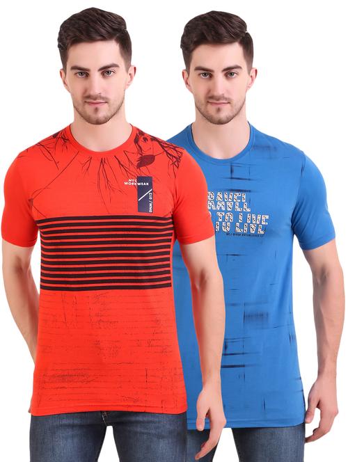 multi colored printed t-shirts combo - 17417738 - Very Small Image - 1
