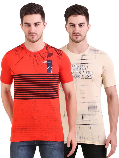multi colored printed t-shirts combo - 17417739 - Very Small Image - 1