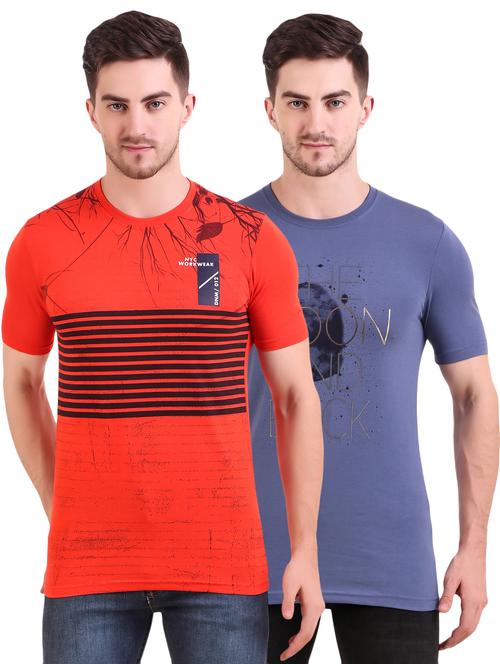 multi colored printed t-shirts combo - 17417758 - Very Small Image - 1