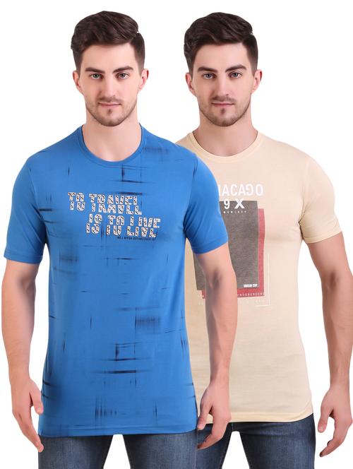 multi colored printed t-shirts combo - 17417781 - Very Small Image - 1