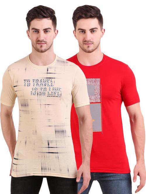 multi colored printed t-shirts combo - 17417808 - Very Small Image - 1