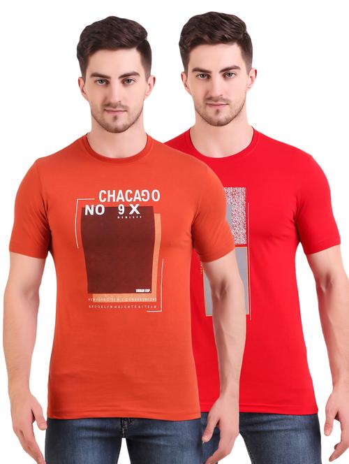 multi colored printed t-shirts combo - 17417841 - Very Small Image - 1