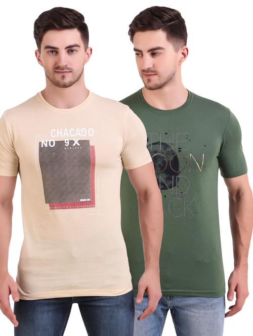 multi colored printed t-shirts combo - 17417861 - Very Small Image - 1