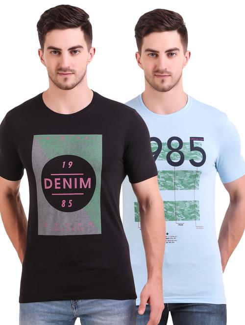 multi colored printed t-shirts combo - 17417880 - Very Small Image - 1