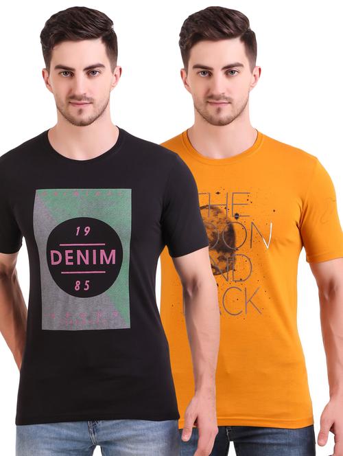 multi colored printed t-shirts combo - 17417889 - Very Small Image - 1