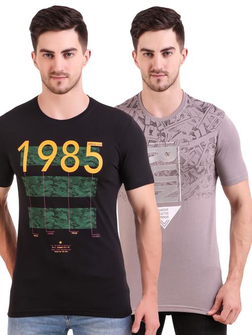 multi colored printed t-shirts combo - 17417919 - Very Small Image - 1