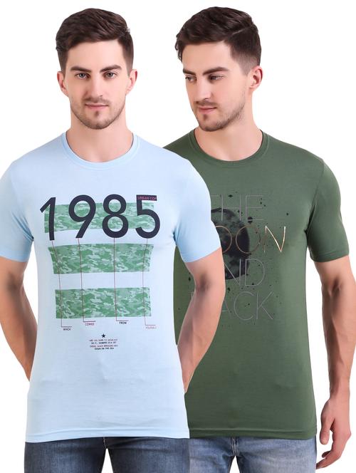multi colored printed t-shirts combo - 17417930 - Very Small Image - 1