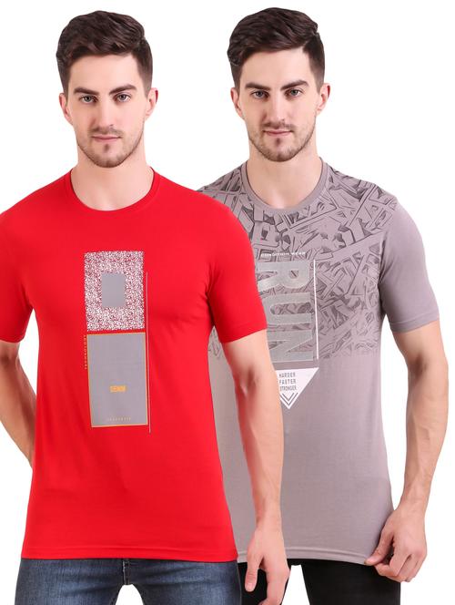 multi colored printed t-shirts combo - 17417949 - Very Small Image - 1