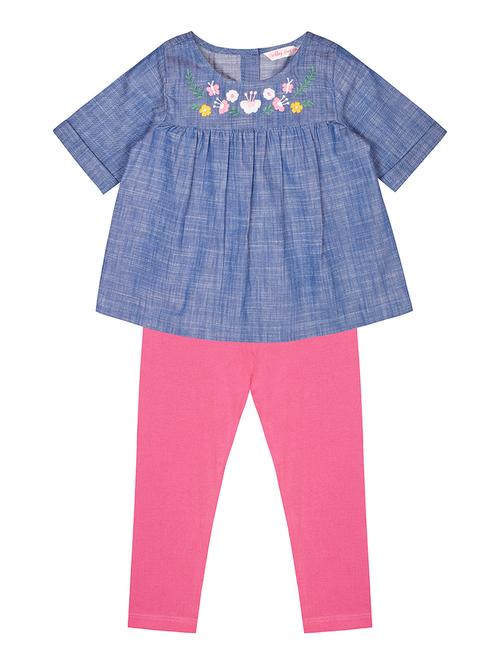 blue cotton tunic sets twin set - 17418173 - Very Small Image - 1