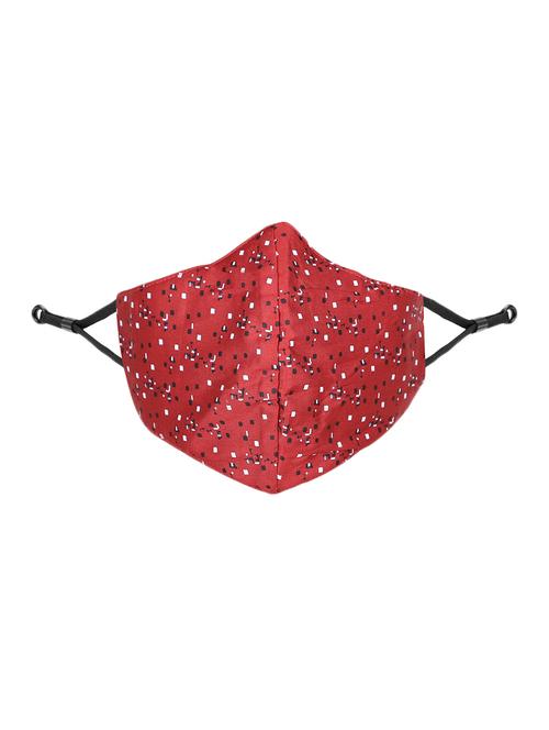 red cotton printed men mask - 17418355 - Very Small Image - 1