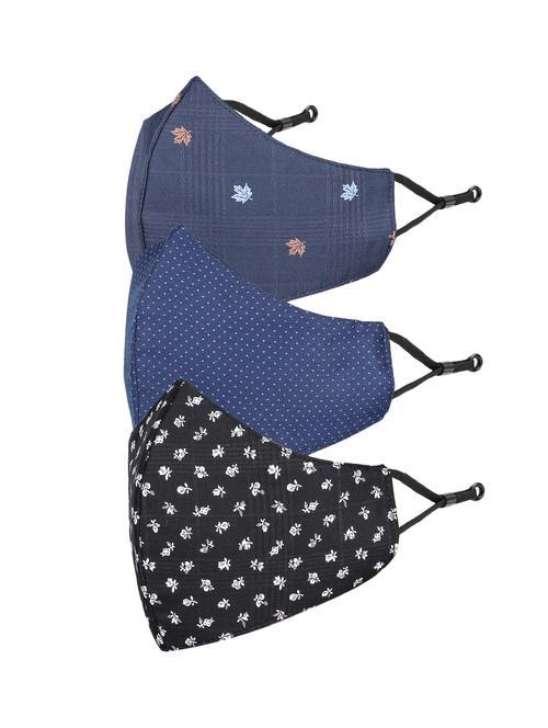 multi colored cotton printed men mask pack of 3 - 17418360 - Very Small Image - 1