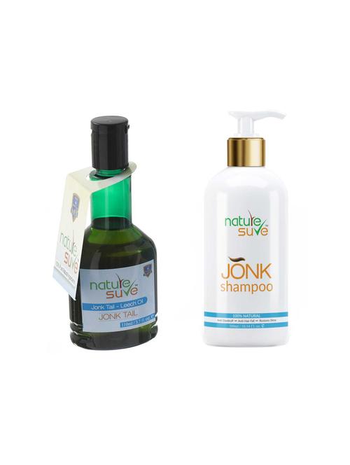 nature sure combo jonk tail leech oil (110ml) & jonk shampoo hair cleanser for men & women (300ml) - 17418581 - Very Small Image - 1