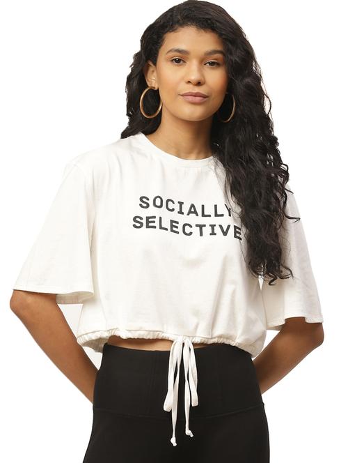 tie front crop tee - 17418662 - Very Small Image - 1