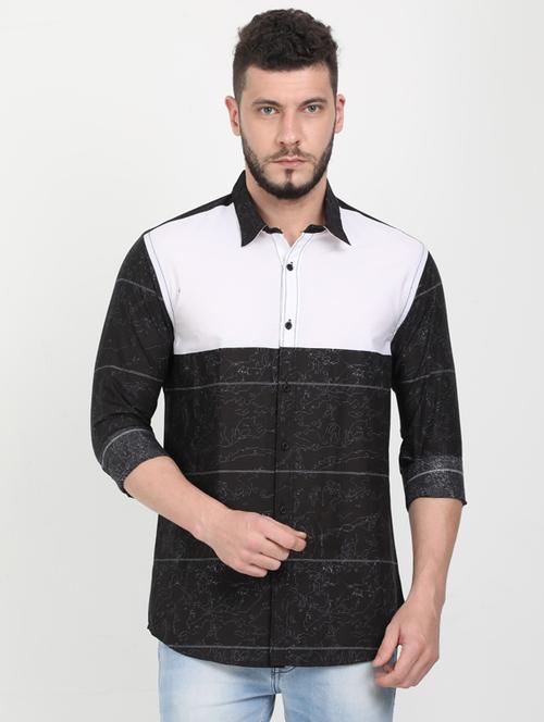 black printed casual shirt - 17419354 - Very Small Image - 1