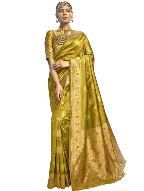 floral kanjivaram saree with blouse - 17419778 - Very Small Image - 1