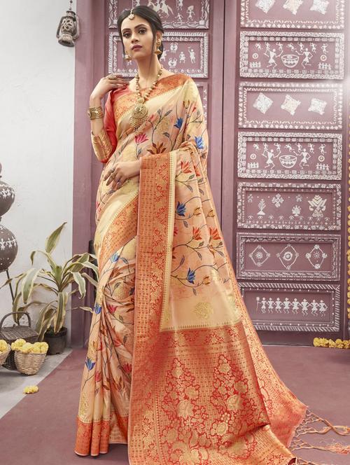 jacquard kanjivaram saree - 17419827 - Very Small Image - 1