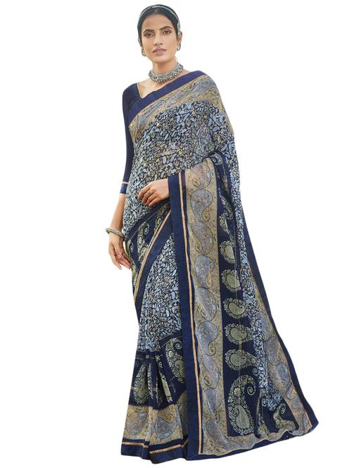 floral printed saree - 17420000 - Very Small Image - 1