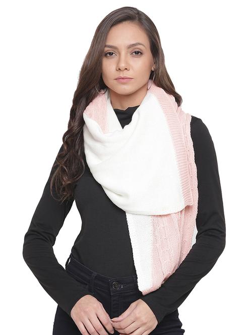 white colored wool stole - 17420092 - Very Small Image - 1